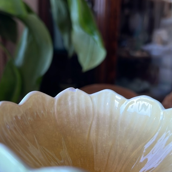 Antique Pair of Royal Winton Lotus Lusterware Bowls Attached Handle Saucer Plate - Picture 12 of 16